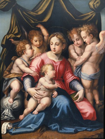 Madonna with Child, Saint John and Angels by Michele di Ridolfo Tosini